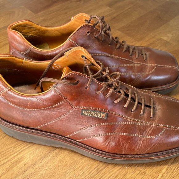 Mephisto Goodyear Welt Air-Relax Brown Leather Shoes - Men's Size 9.5 - Picture 3 of 9
